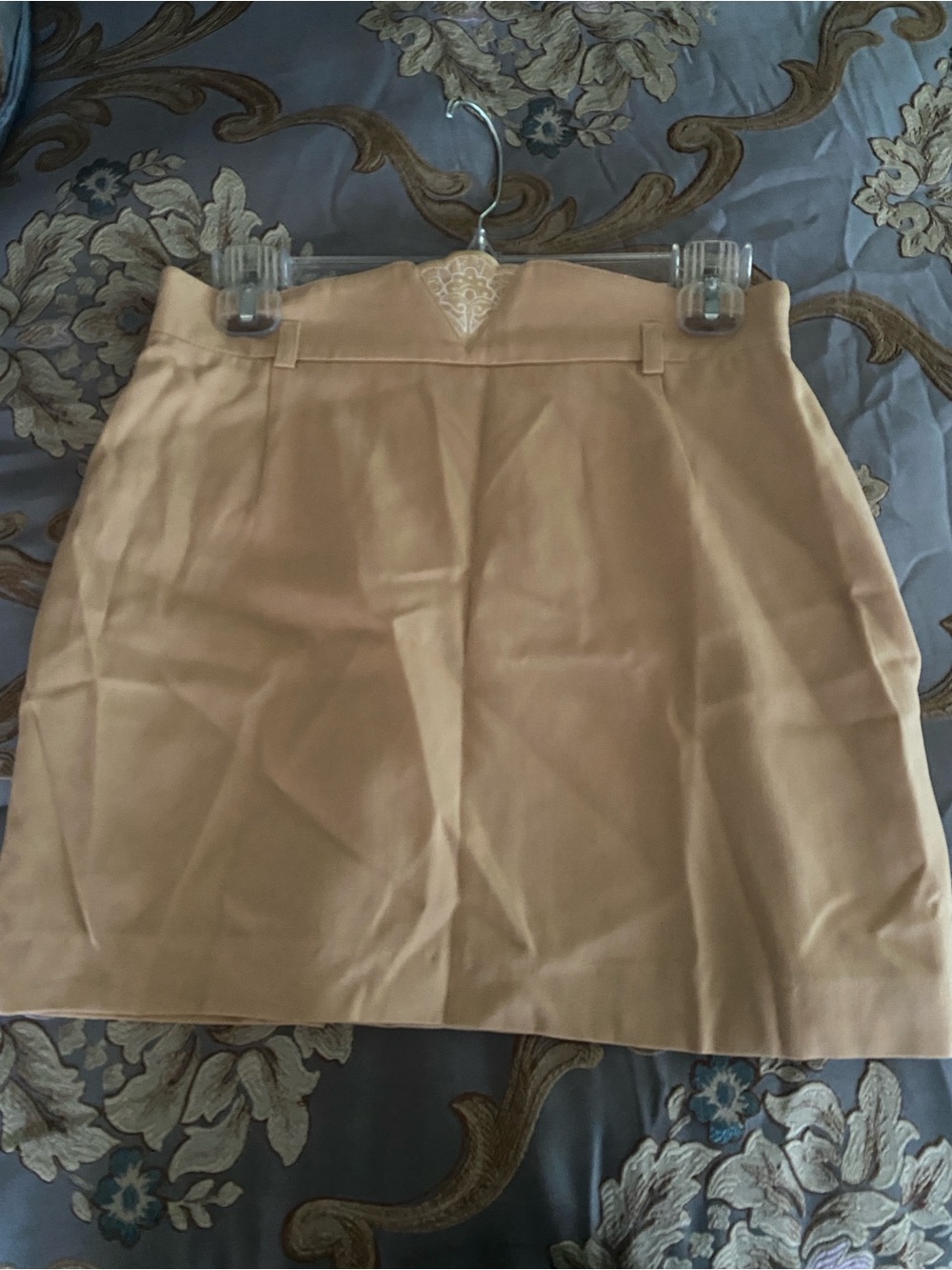 Escada Tan Tailored Mini Skirt